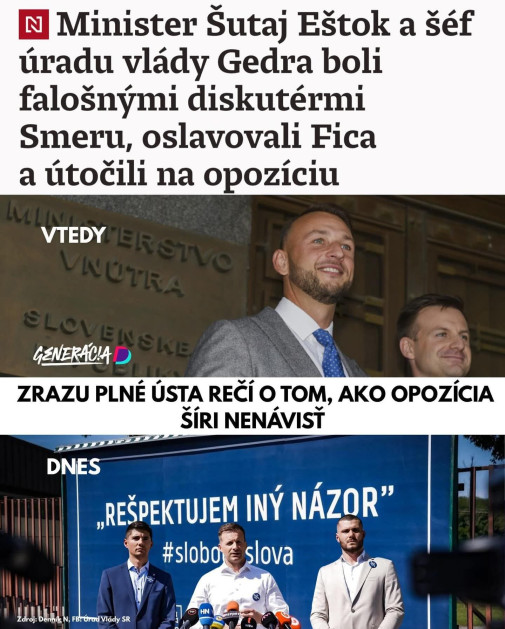 Aj mi tu mame falosnych diskuterov, buducich ministrov?